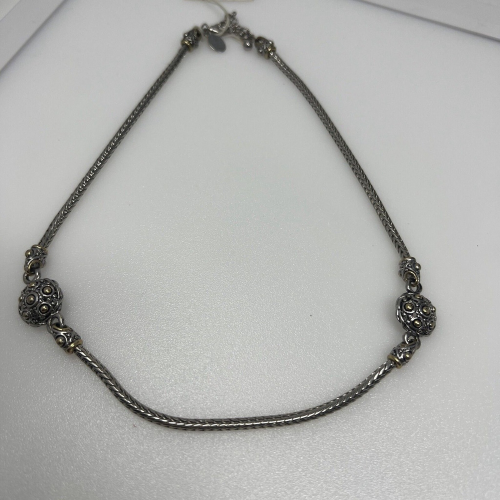 Park Lane Rustic Silver Brass Two Tone necklace 16" to 18" adjustable